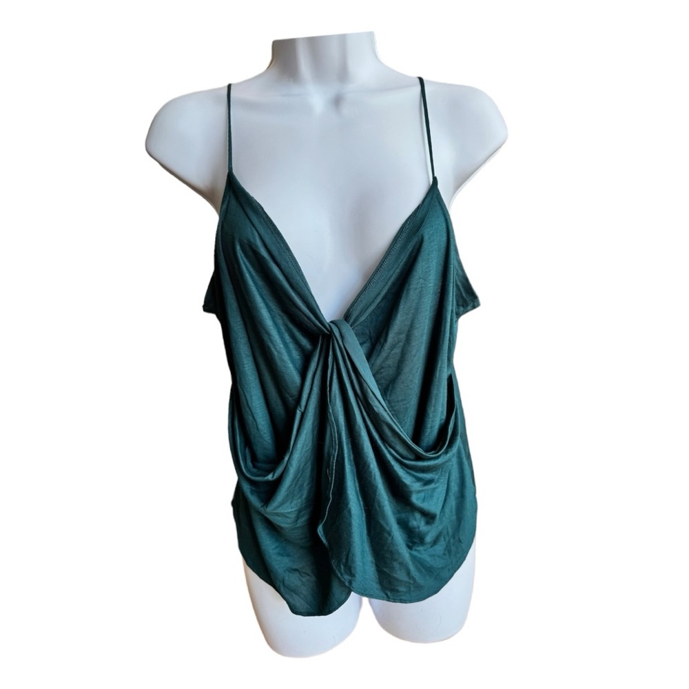 *SHOP CLOSING 4/26* Anthropologie Draped Teal Cowl Neck Tank L